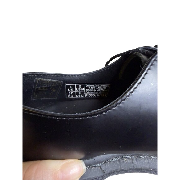 Dr. Martens 1461 Mono Smooth Leather Oxford Shoes Black Men\'s 5 Women\'s 6.5